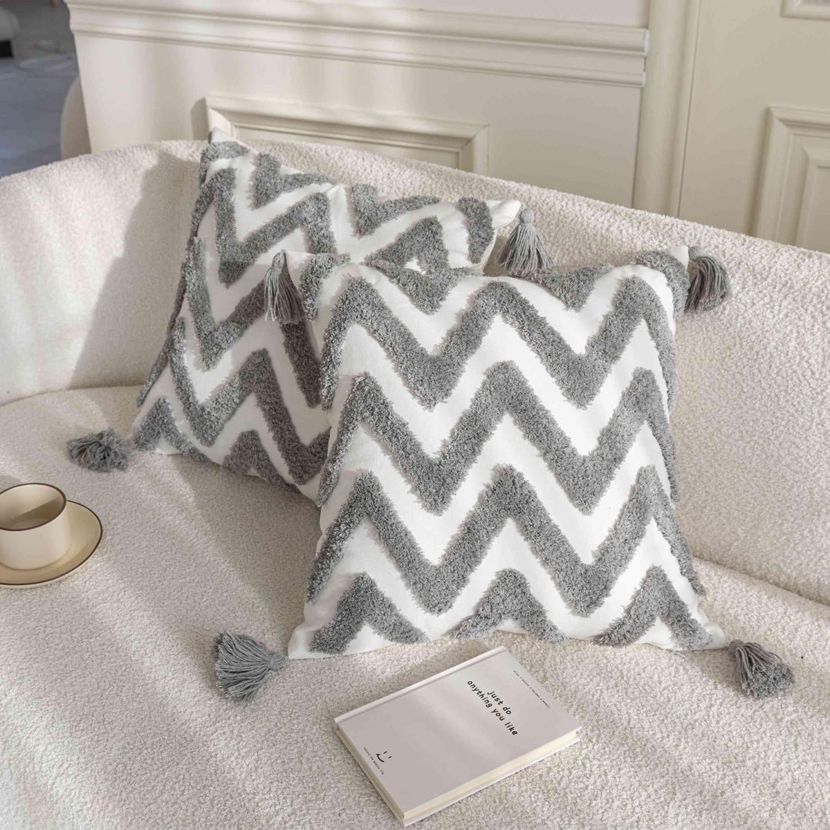 DEKOKISSEN Bonn HxB 45x45 cm Grau - Grau, Textil (46/45cm) - Gardinenbox