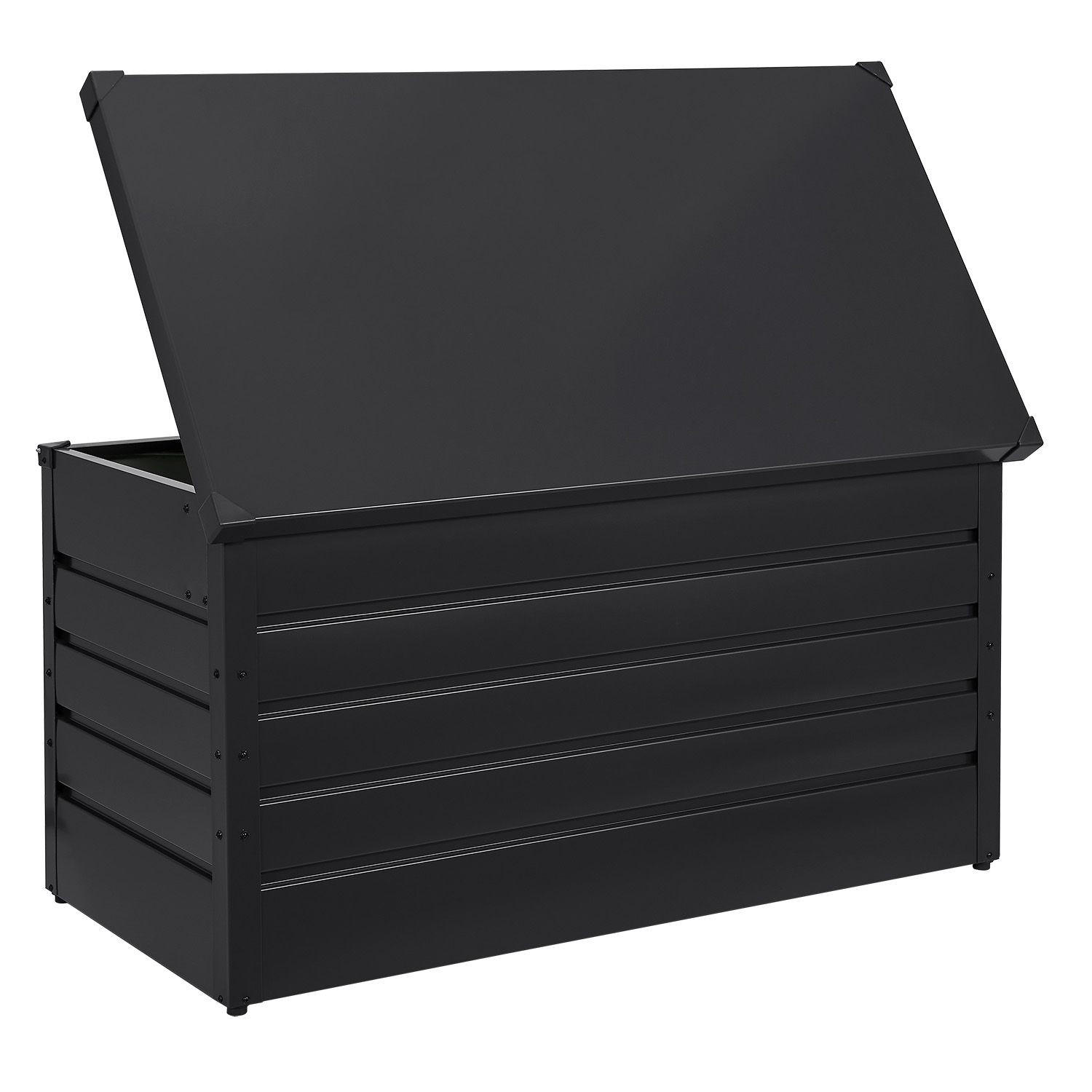 AUFBEWAHRUNGSBOX Limani anthrazit - Grau, Metall (120/63/53cm) - Juskys