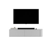 TV stolek Aurora bílý matný 140 cm - bílá, kompozitní dřevo (140/30/35cm) - Meble Lindner