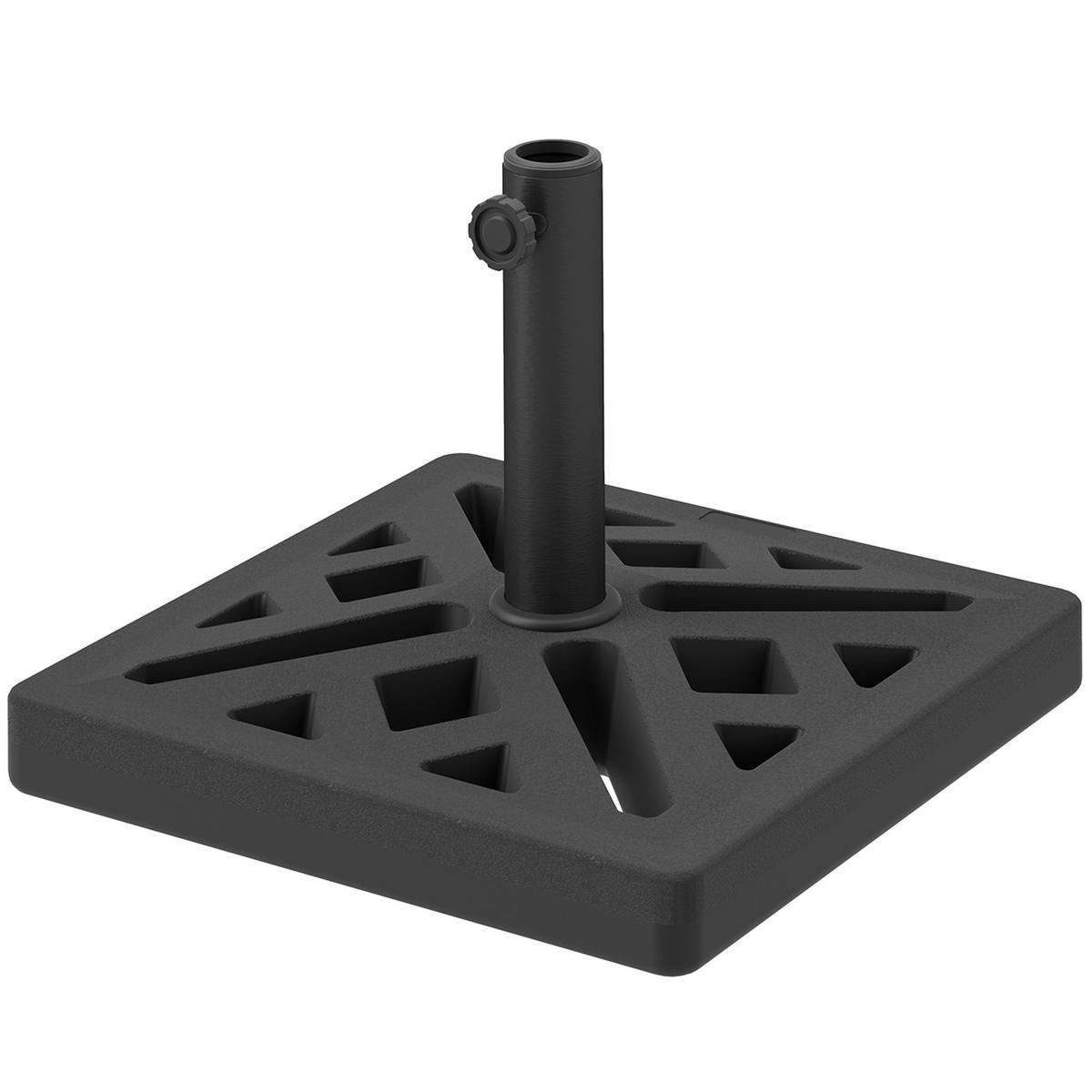 SCHIRMSTÄNDER Schwarz 45/45/33,5 cm - Schwarz, Stein (45/45cm) - PANGIVO