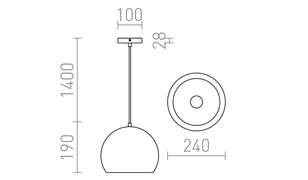 PENDELLEUCHTE BLONDIE 25 Kupfer 15 W - Kupferfarben, Metall (30/30/120cm) - Rendl
