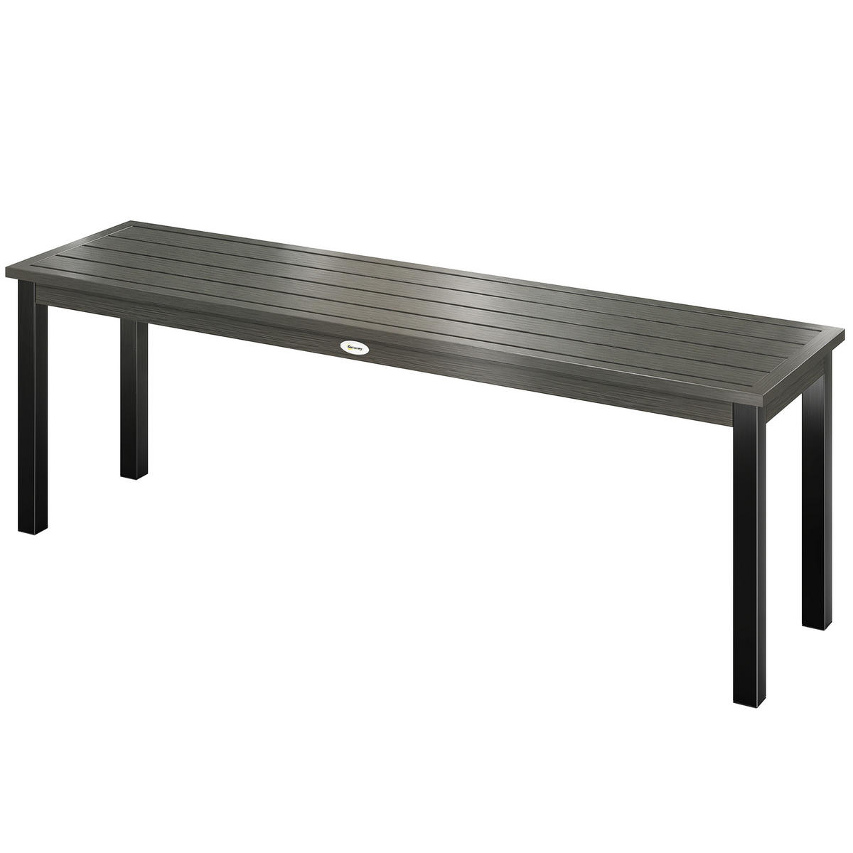 GARTENBANK DE-17789 2-Sitzer mit Holzoptik-Lattenrost Grau - Grau, Metall (130/43/34cm) - ComfortXL