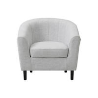 SESSEL mit gerader Rückenlehne - 1 Person - Stoff - Hellgrau - - Hellgrau, Textil (78/76/71cm) - Vente-Unique