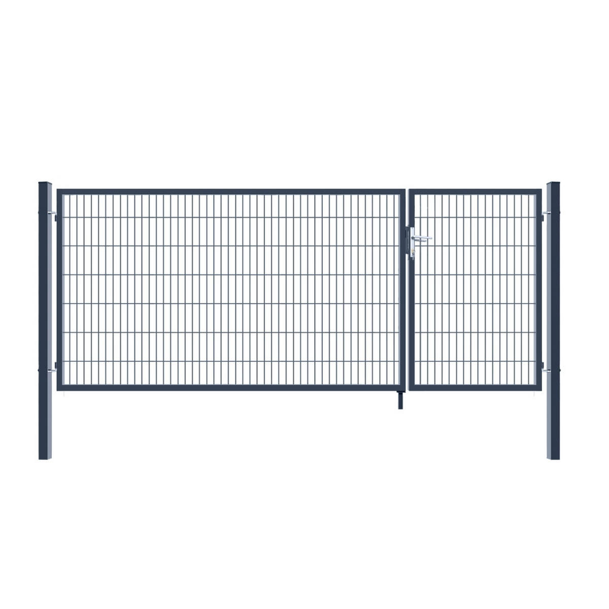 GARTENTOR ADITUS - Anthrazit, 140 x 350 cm - Anthrazit, Metall (350/140cm) - Home Deluxe