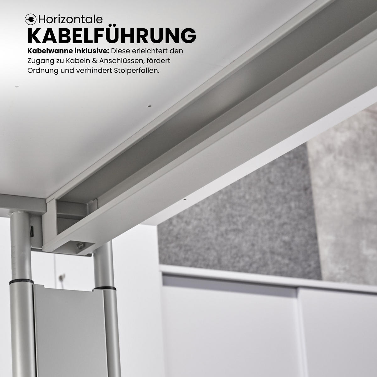 SCHREIBTISCH Serie-Z 80/160/74 cm in Graphitfarben/Silberfarben - Silberfarben/Graphitfarben, Holzwerkstoff (80/160/74cm) - bümö