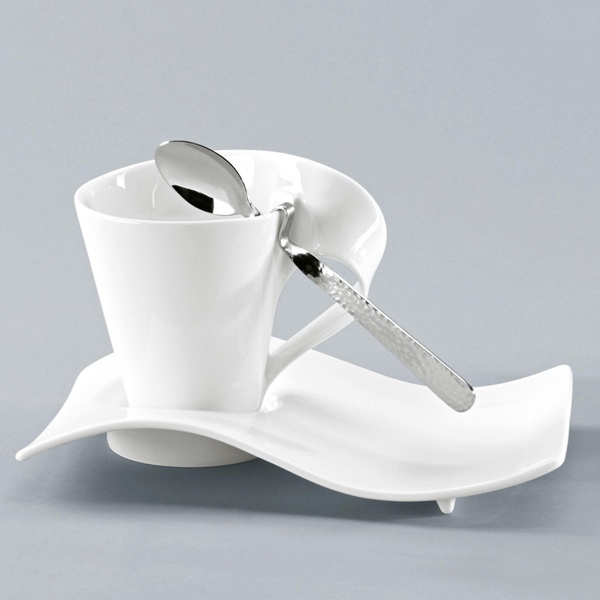 BECHER-SET NewWave weiß 6er Set - Weiß, Keramik/Kunststoff (0.24L) - Villeroy & Boch