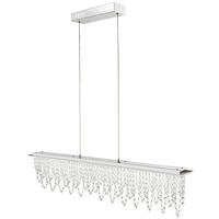 LED HÄNGELAMPE Kristall Silber - Silberfarben, Glas (90/11/150cm)