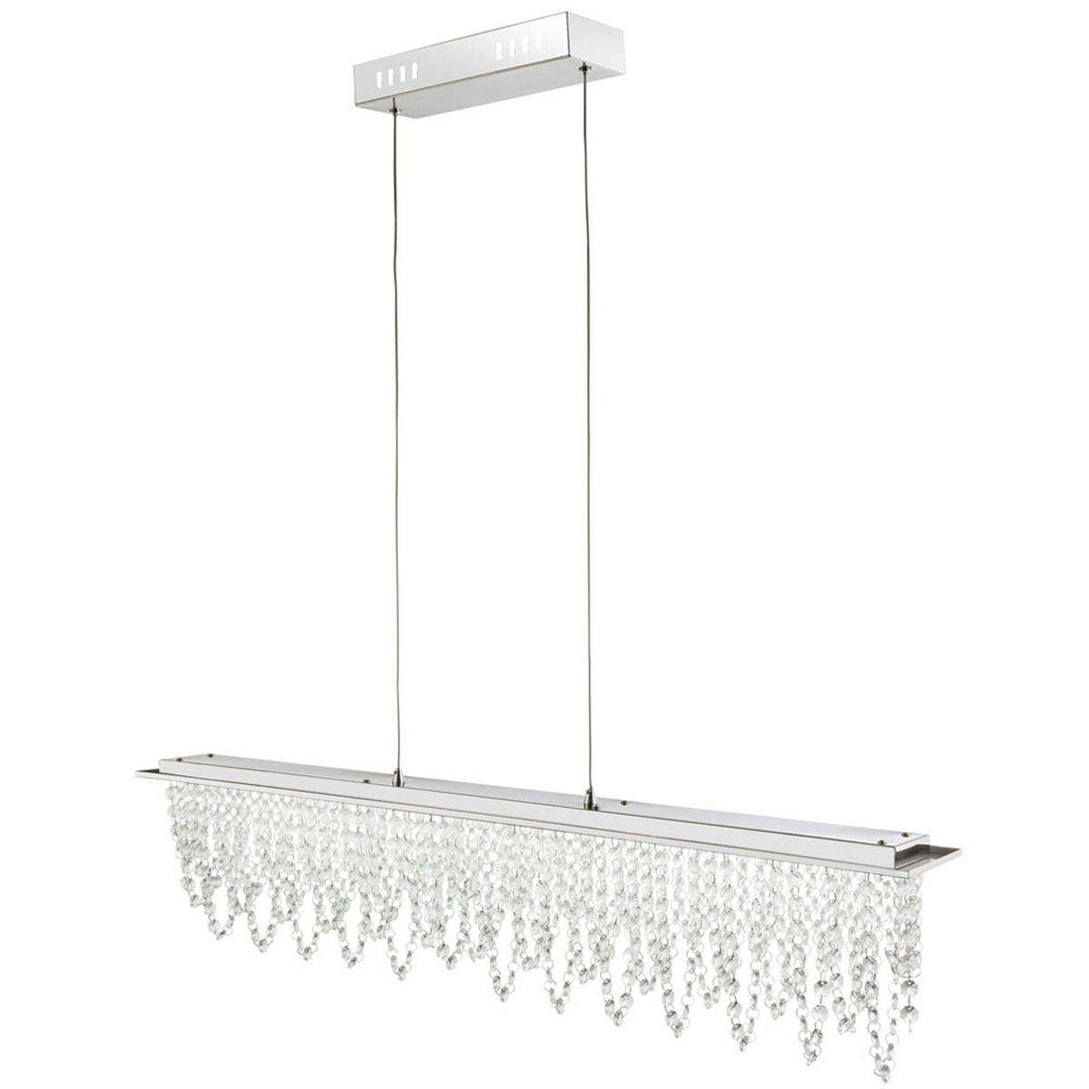LED HÄNGELAMPE Kristall Silber - Silberfarben, Glas (90/11/150cm)