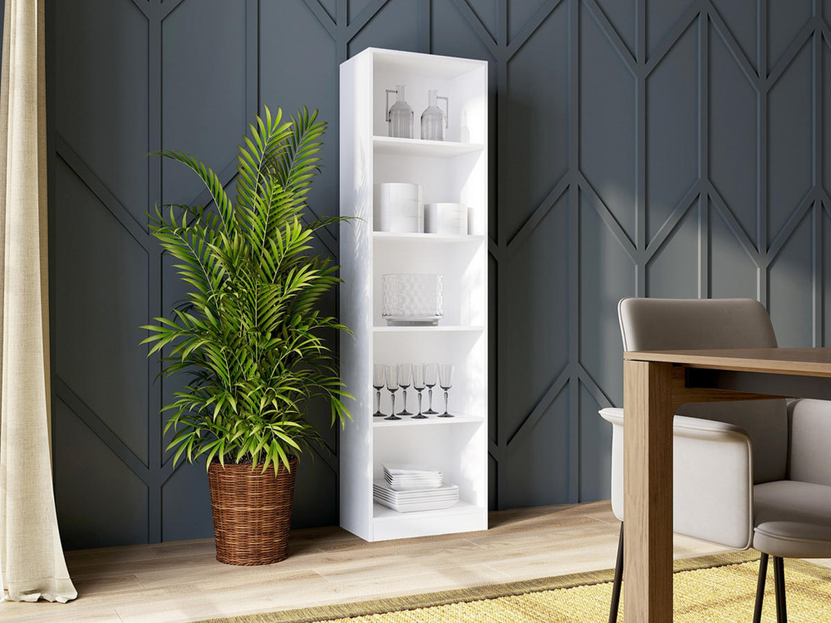 BOKHYLLOR Vit 50/182/30 - Vit, Träbaserade material (50/182/30cm) - RAUMHIRSCH FURNITURE