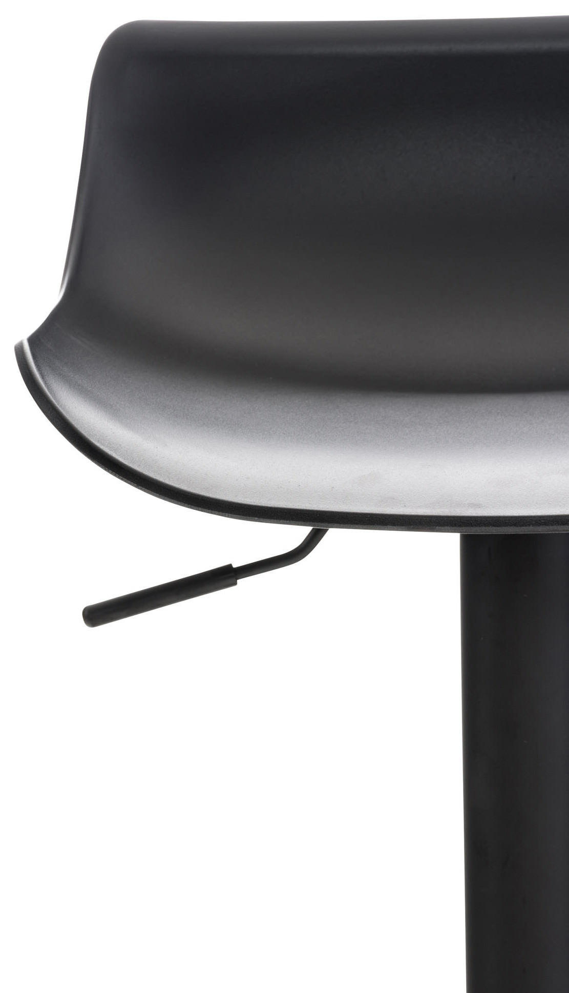 BARHOCKER 4er Set Kunststoff Schwarz - Schwarz, Kunststoff/Metall (43/69/44cm) - CLP