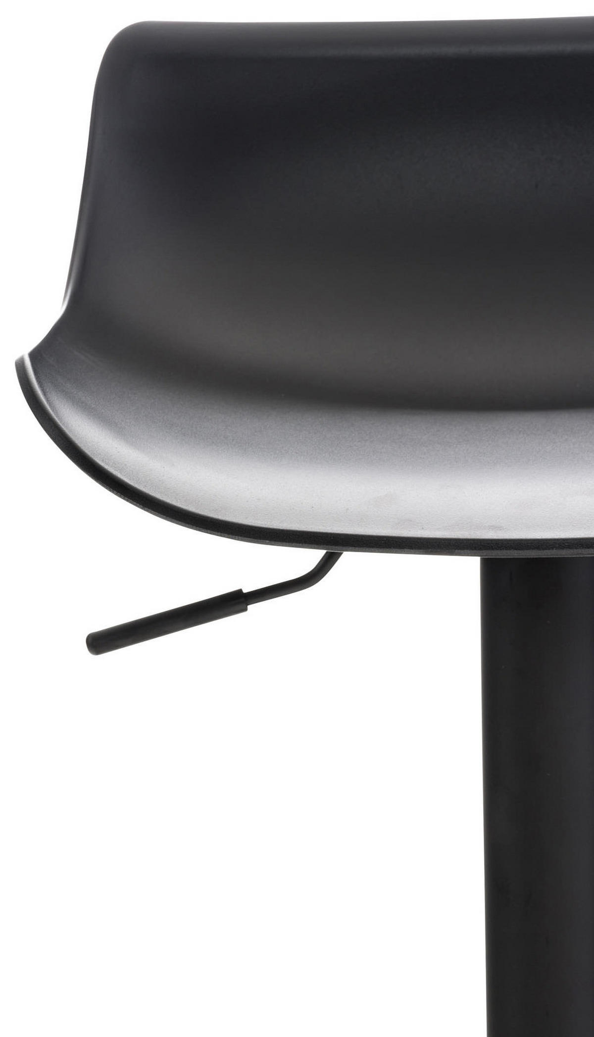 BARHOCKER 4er Set Kunststoff Schwarz - Schwarz, Kunststoff/Metall (43/69/44cm) - CLP
