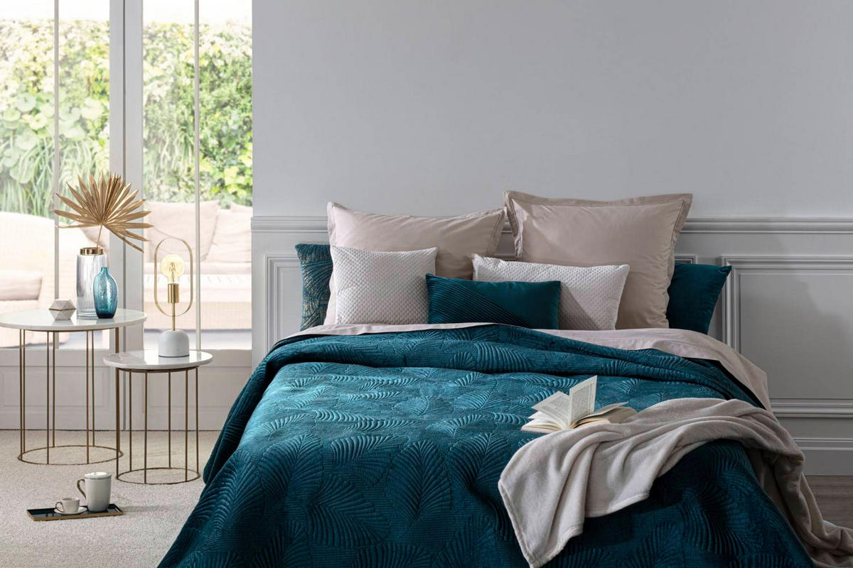 TAGESDECKE 240/260 cm - Blau, Textil (240/260cm) - Atmosphera Createur d´interieur