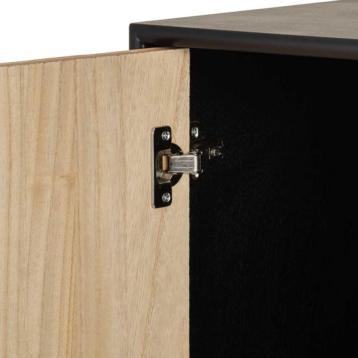 SCHRANK aus Holz, schwarz, 41x37x140cm - Schwarz, Holzwerkstoff (40.5/139.5/37cm) - Wanderlust