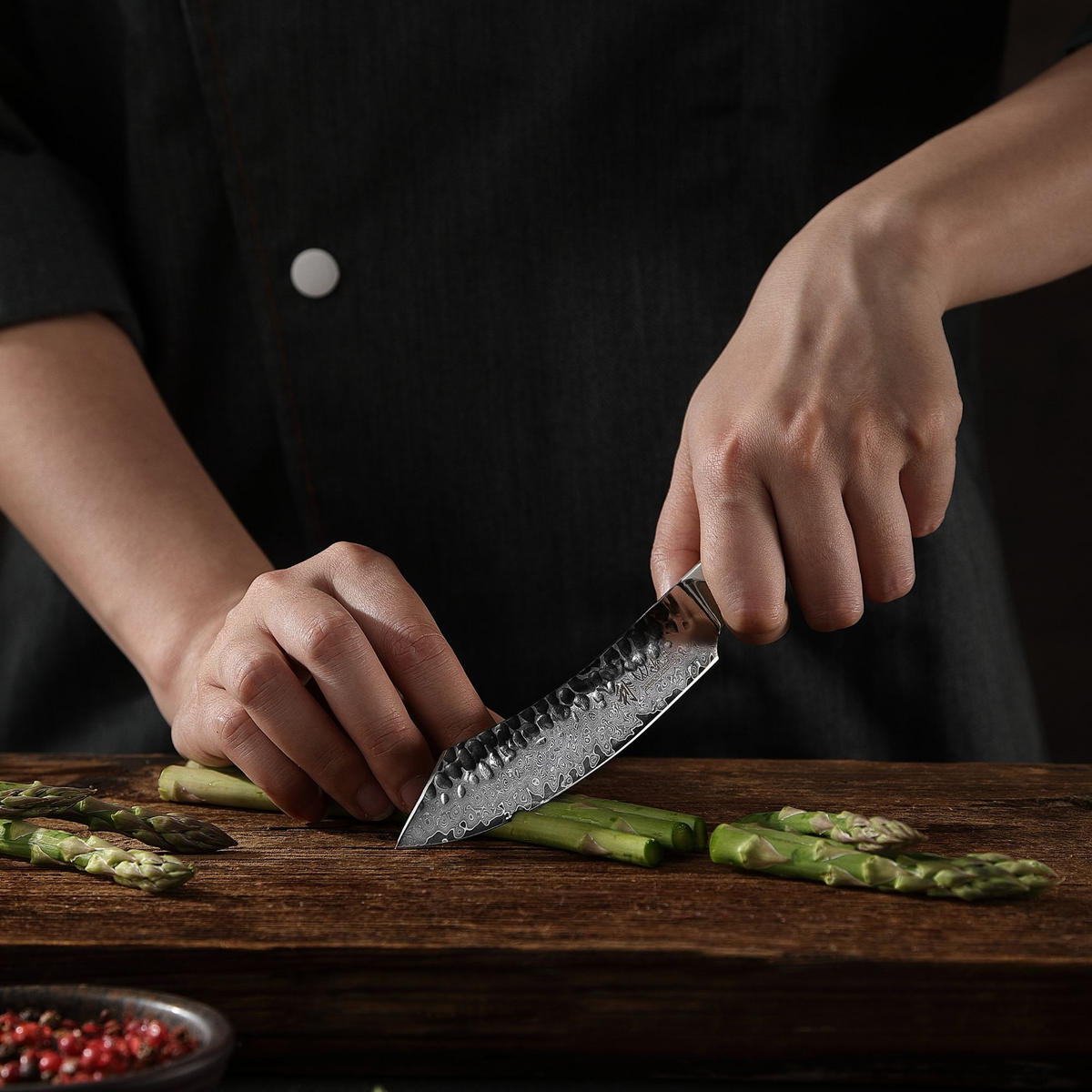 STEAKMESSER 12,5 cm - Braun, Holz/Metall (24cm) - Wakoli