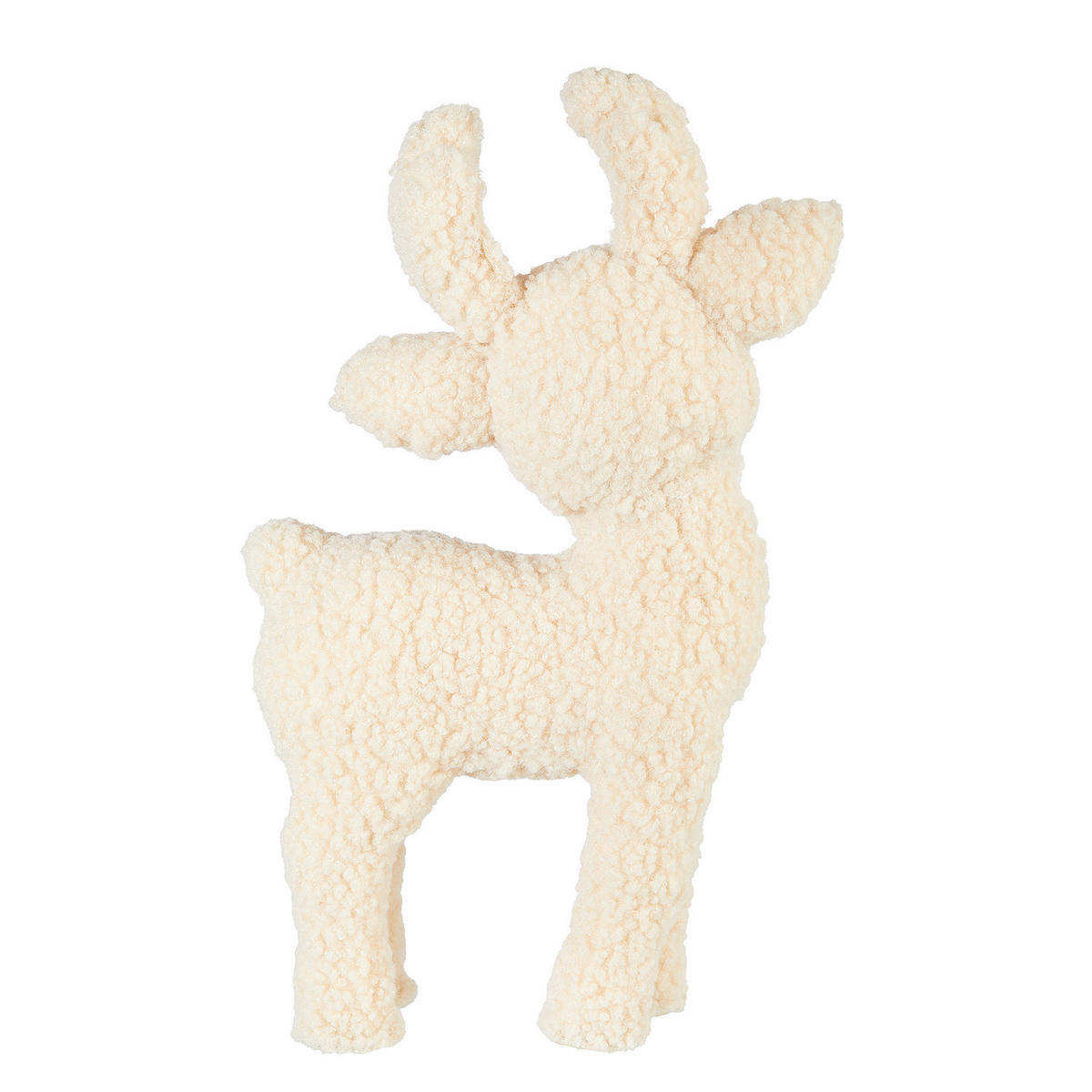 DEKOFIGUR Little Deer aus Plüsch 40cm - Beige, Kunststoff (13/40/23cm) - Butlers