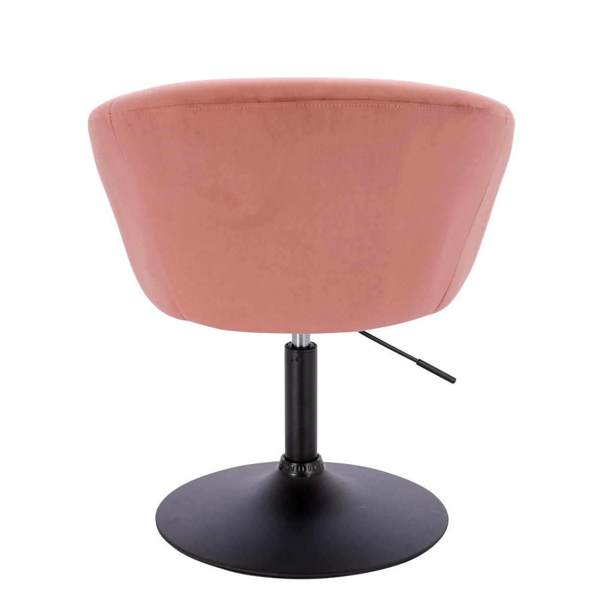 LOUNGESESSEL JAMAIKA Samt Pink - Altrosa/Schwarz, Textil/Metall (60/89/60cm) - SVITA