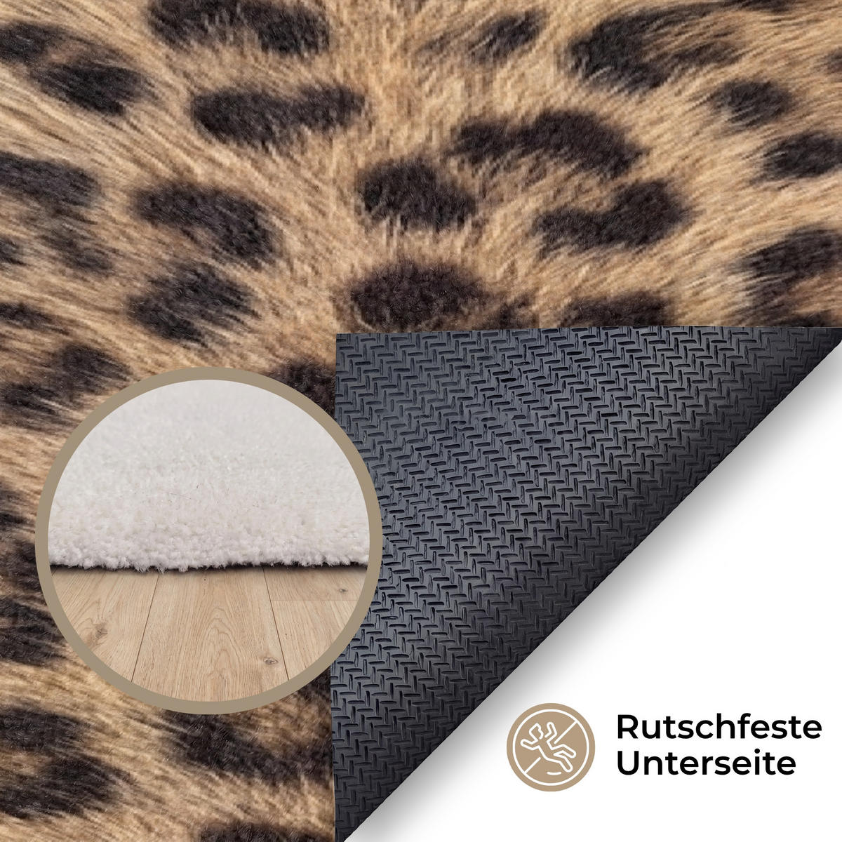 KOBERCE - Leopard - Kabát - Klasický - Hnedý - 80x120 cm - hnedá, textil/plast (80/0.4cm) - OnlyWow