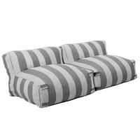 SESSEL 2-tlg., grau - Grau, Textil (85/65/170cm) - Oviala