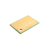 SCHNEIDEBRETT Bambus mit Griff grün - Beige, Naturmaterialien (15/23cm) - Kesper