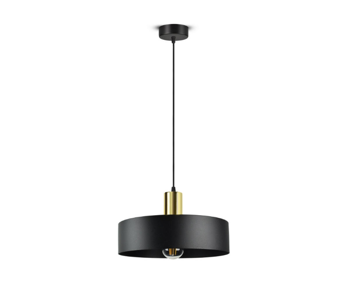 PENDELLEUCHTE BLACKSPOT - Goldfarben/Schwarz, Metall (30/30/100cm) - kiki design
