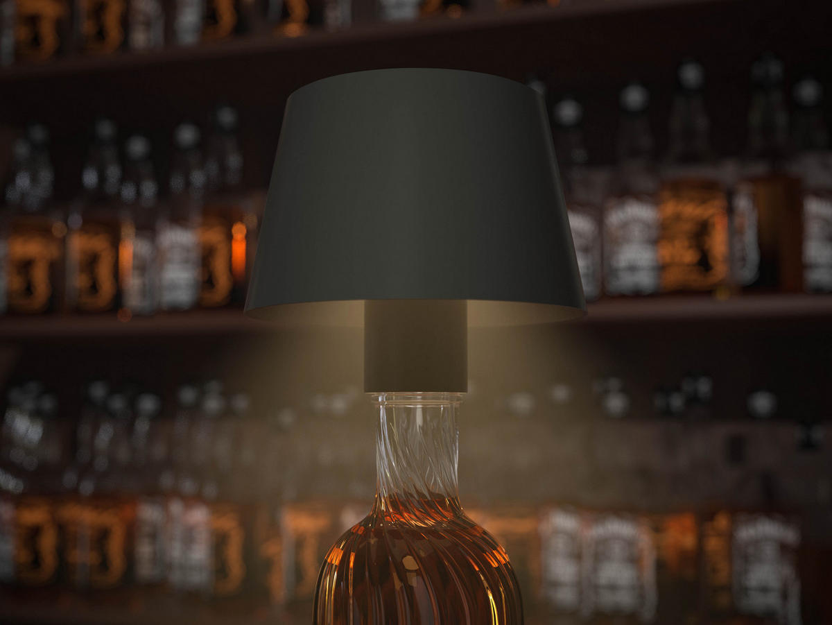 LED-AKKU-TISCHLAMPE - dimmbar mit Touchsensor und warmweißem Licht für Innen und Außen, grau - Grau, Metall (11/11/12.5cm) - Northpoint
