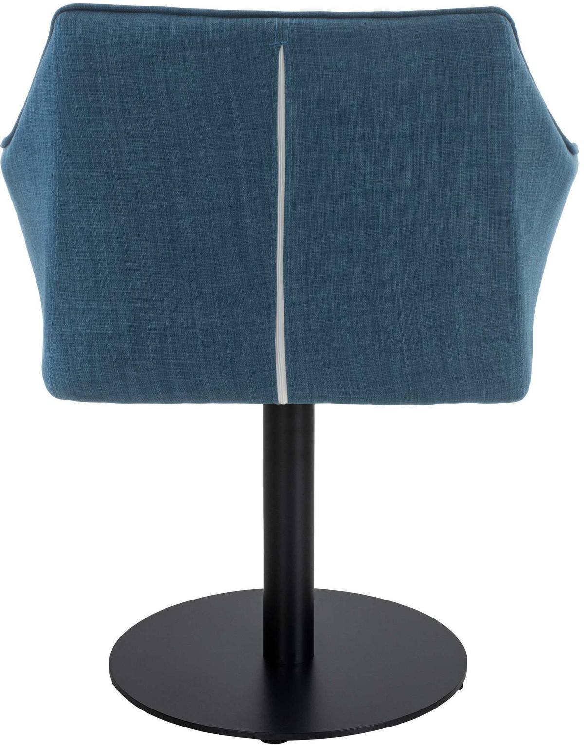 SESSEL Stoff blau - Blau/Schwarz, Textil/Metall (64/75/48cm) - CLP