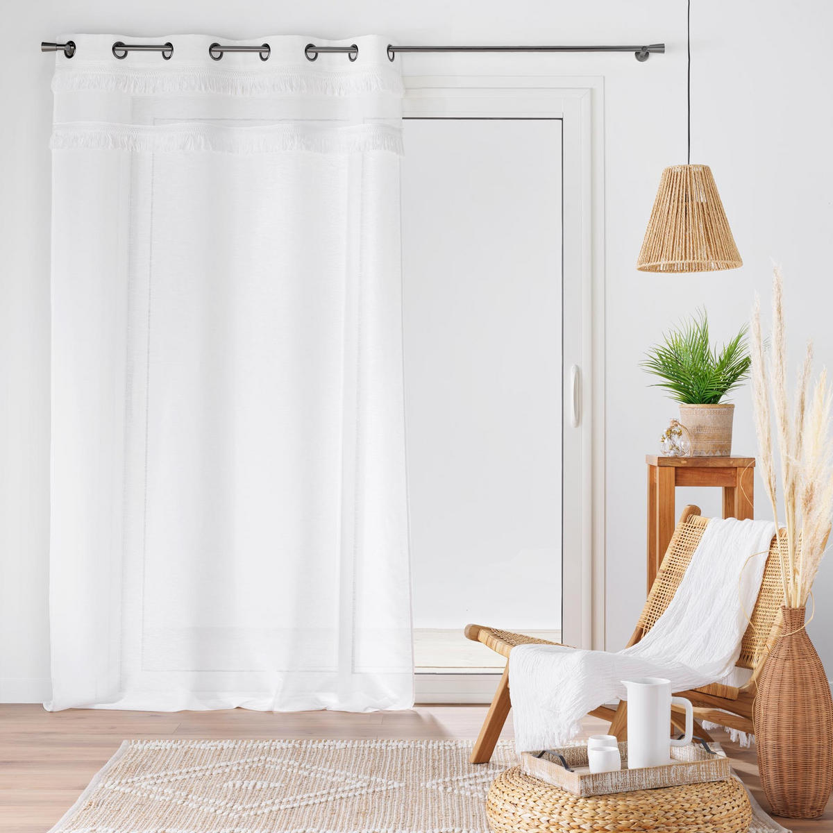 FENSTERGARDINE Frangina 140/240 cm - Weiß, Textil (240/140cm) - Douceur d´intérieur