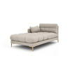 CHAISELONGUE links Mamaia aus strukturiertem Stoff beige - Beige, Textil (102/75/185cm) - Micadoni