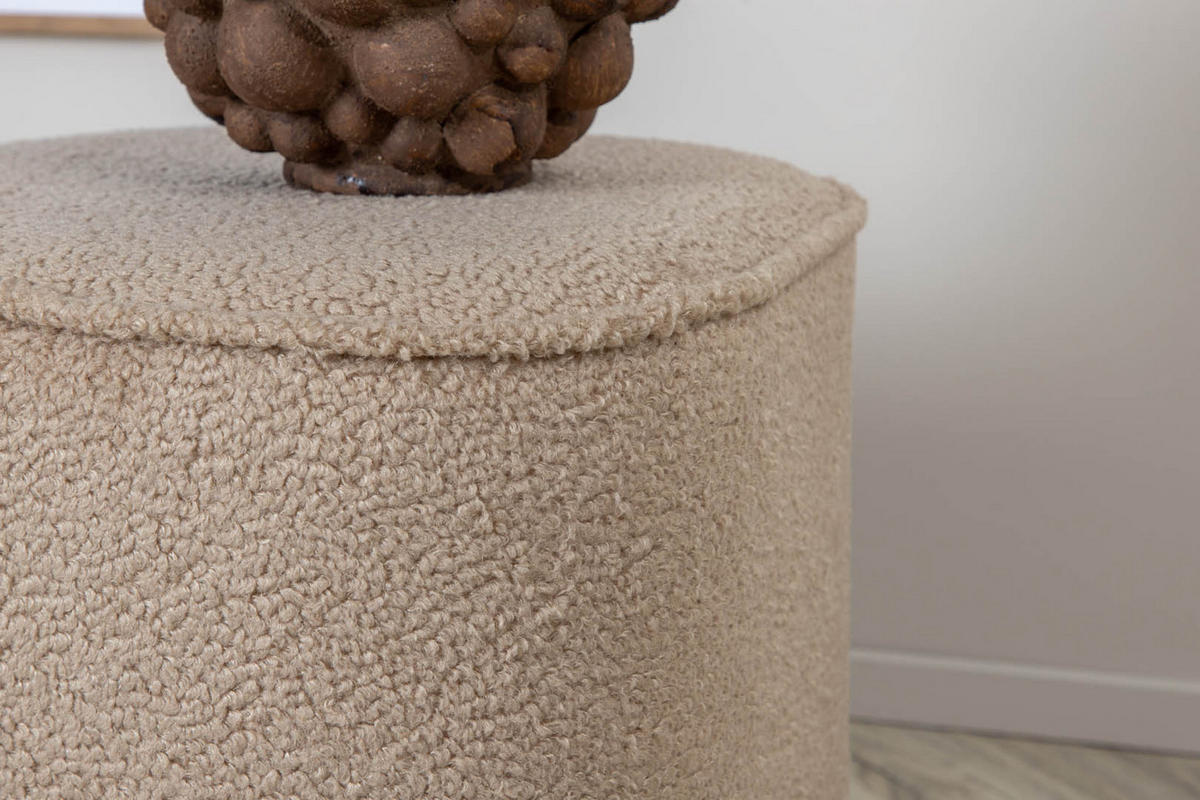 POUF beige - Beige, Holzwerkstoff (44/41/44cm) - ebuy24