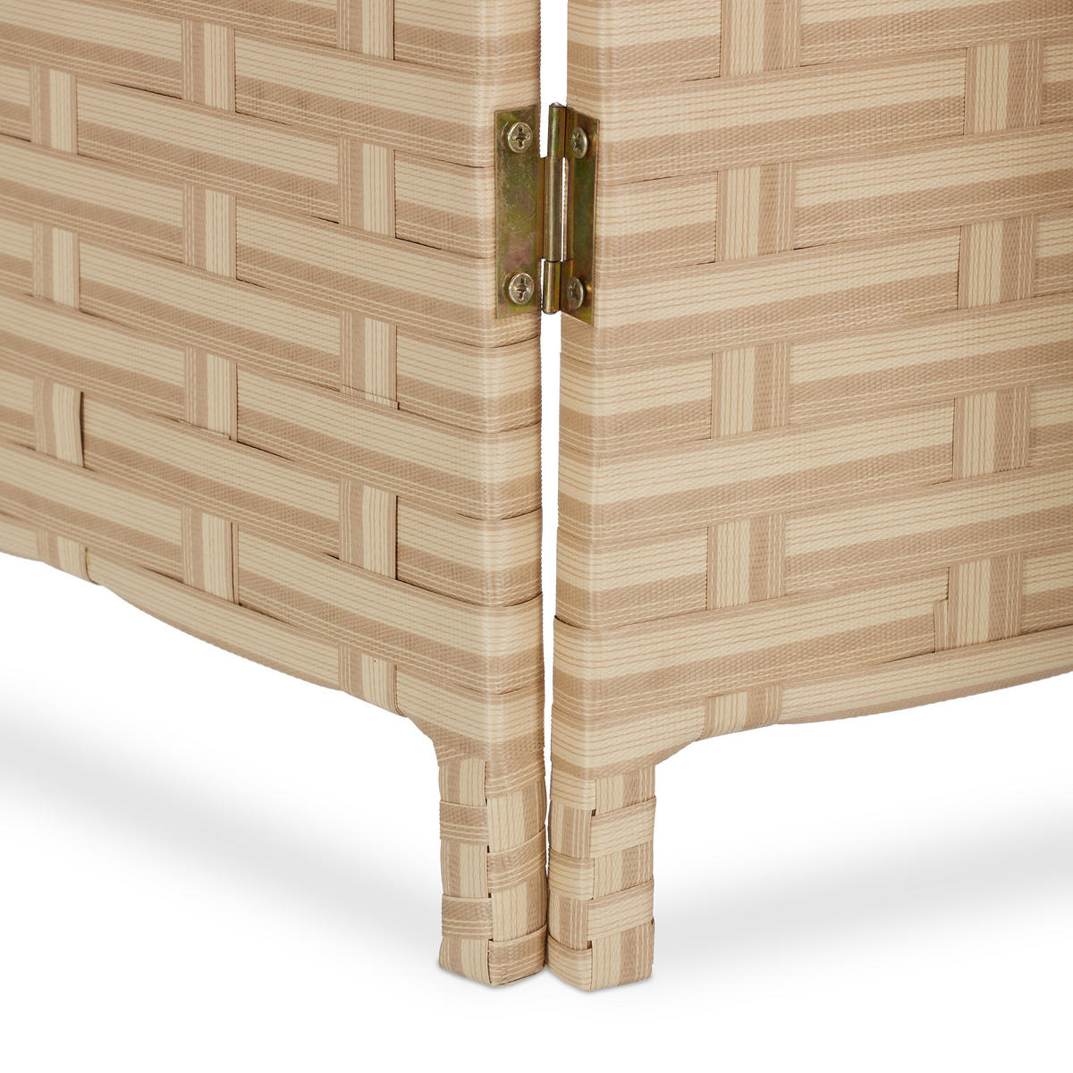PARAVENT - Hellbraun, Holz/Kunststoff (160/170/2cm) - Relaxdays