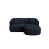 MODULARES-ECKSOFA rechts Campi aus strukturiertem Stoff königsblau 3 Sitzplätze - Dunkelblau, Textil (156/180cm) - Cosmopolitan Design