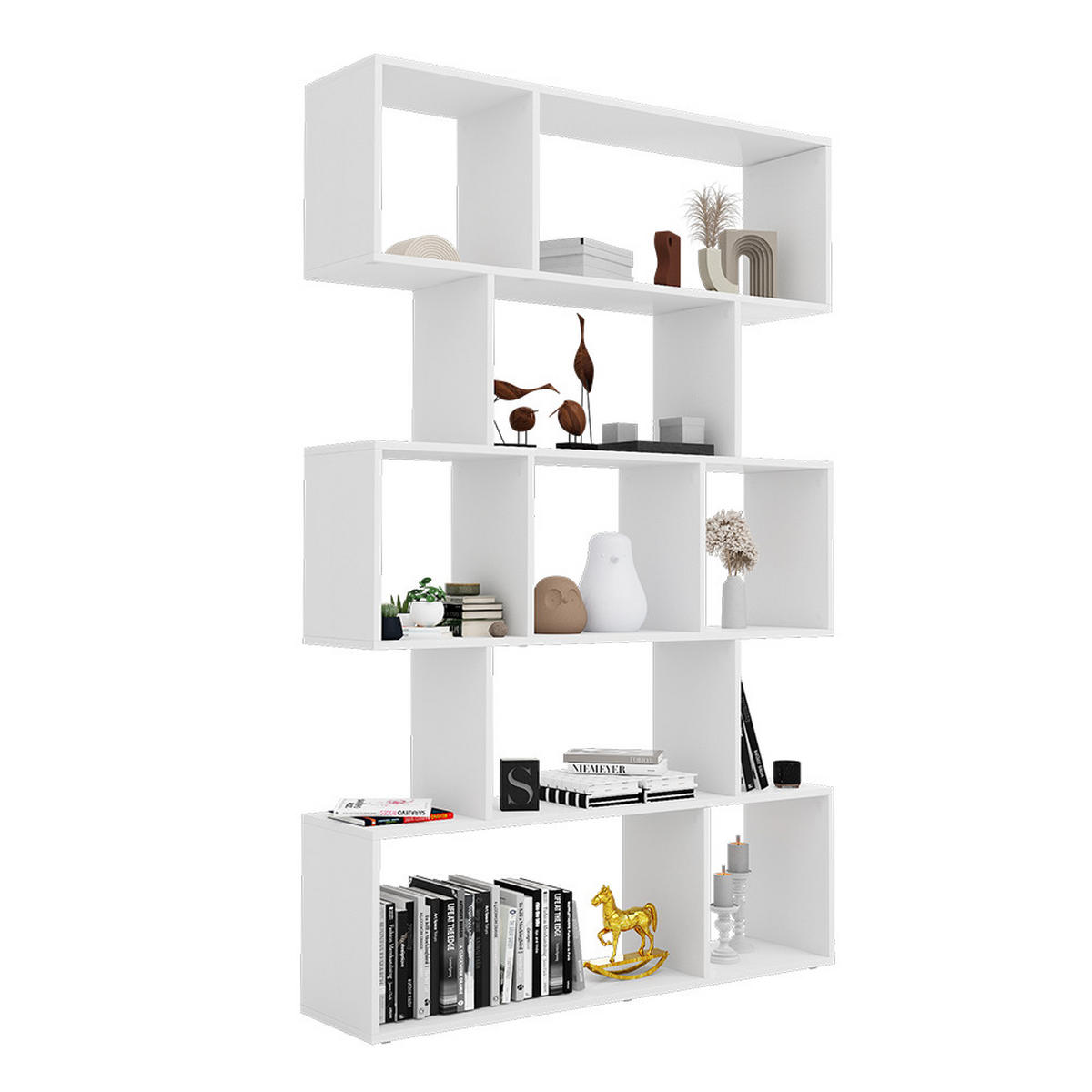 RAUMTEILER Aramis Weiß 106 x 161.5 cm 9 Fächer - Weiß, Holzwerkstoff (106/161.5/25cm) - Vicco