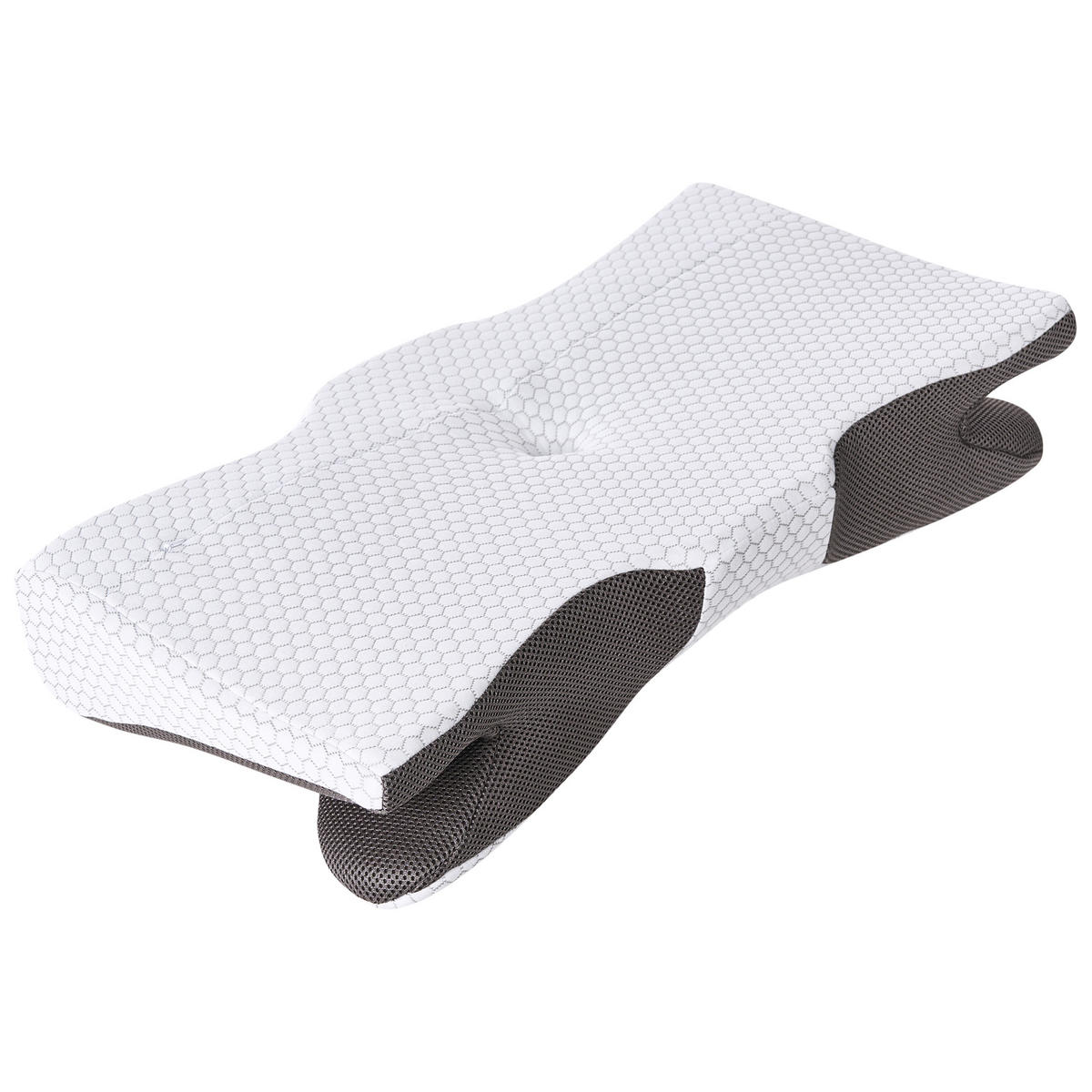 KOPFKISSEN Weiß 64/34 cm Sinai - Schwarz/Weiß, Textil (64/34cm) - Beliani