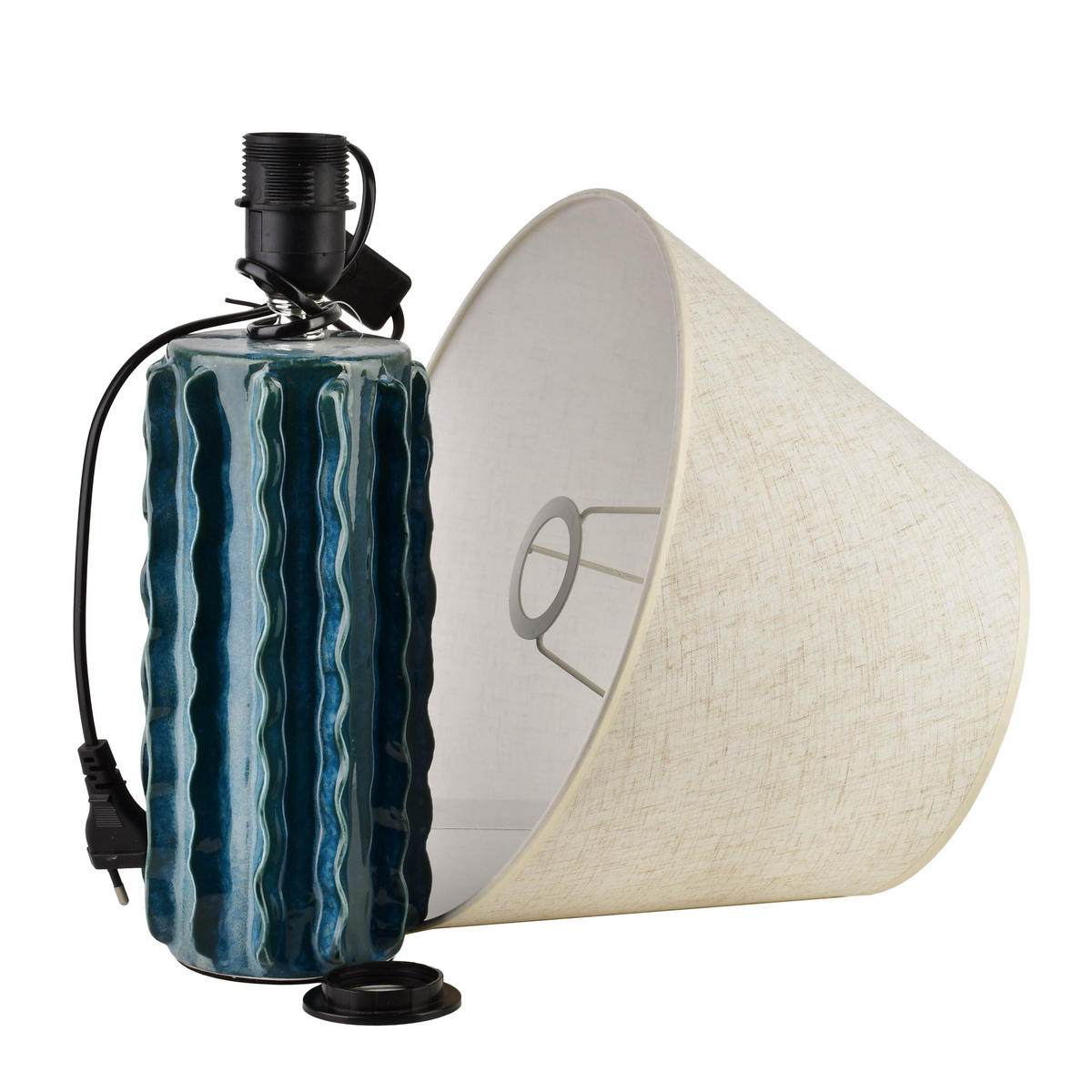 TISCHLAMPE Leti Dunkelblau 11.5/30/45 cm Keramik - Dunkelblau, Keramik (11/30/45cm) - Mondex