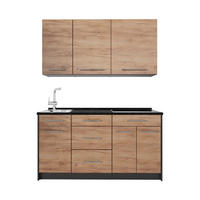 SINGLEKÜCHE Fame-Line, Goldkraft Eiche/Anthrazit, 150 cm ohne Arbeitsplatte - Honigeiche/Anthrazit, Holzwerkstoff (150/82/51.6cm) - Vicco