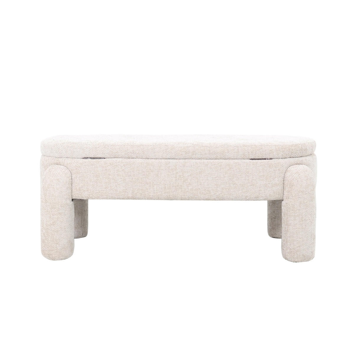 AUFBEWAHRUNGSBANK aus Stoff, beige - Beige, Textil (114/47/52cm) - Giga Meubel