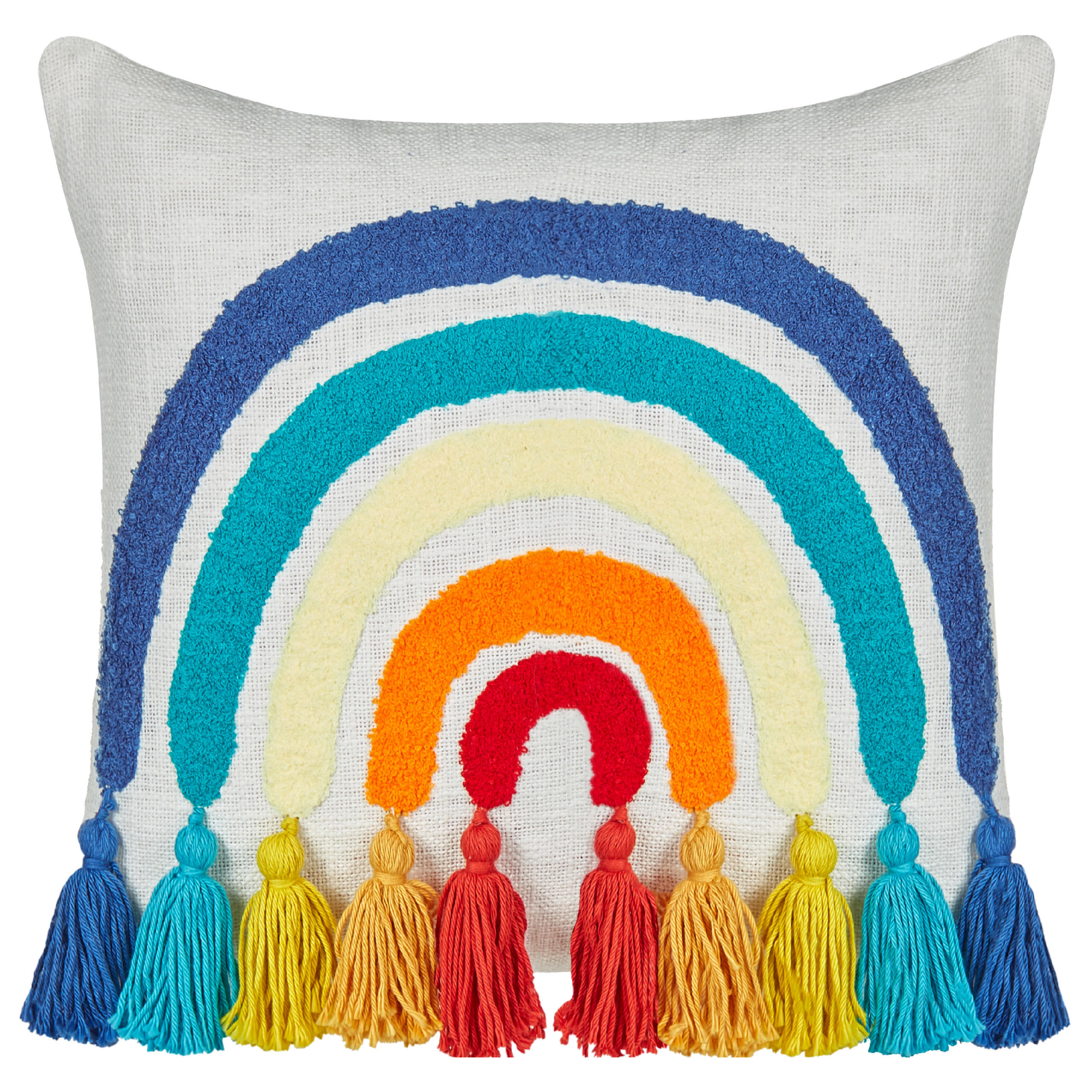 DEKOKISSEN Bunt 45/45 cm Dorstenia - Multicolor, Textil (45/45/7cm) - Beliani