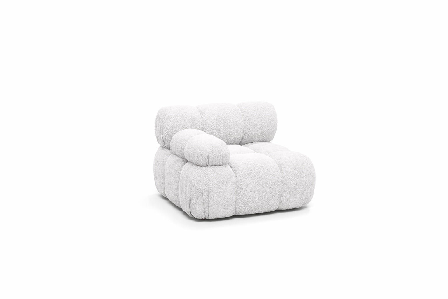 MODUL Seitlich, Für Modulares System, Stoff Abriamo, Ecru, Links, Selia - Ecru, Holz (95/70/95cm) - Kaiser Möbel