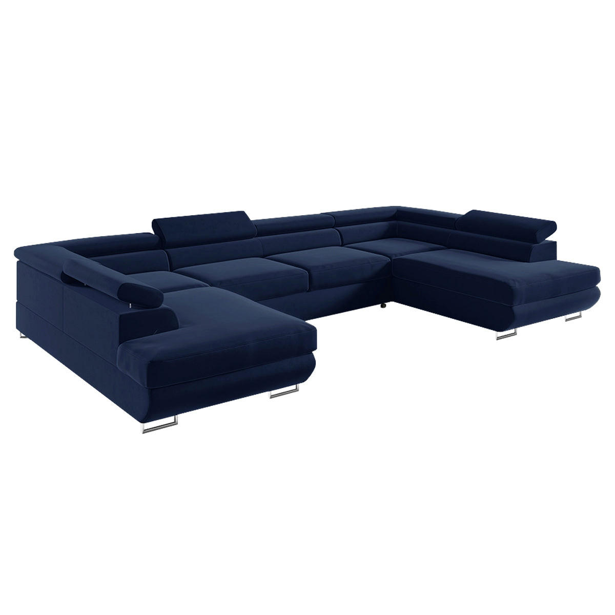 Petits-meubles Panoramasofa Blau 335x72x201 cm