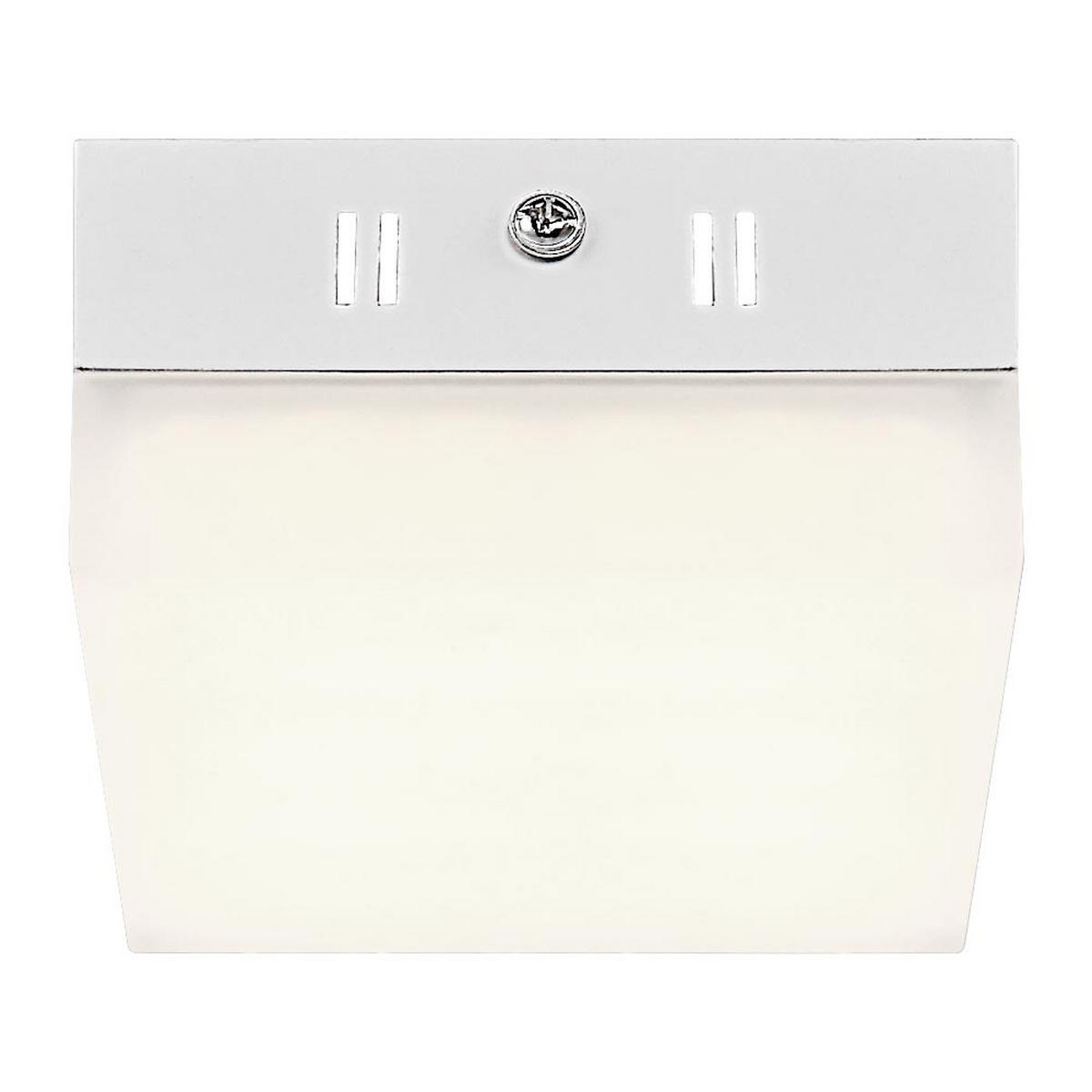 LED DECKENLEUCHTE Aluminium Weiß - Weiß, Metall (9/9/4.5cm) - Globo Lighting