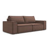 3-SITZER SOFA mit Schlaffunktion Strukturstoff Stoff Pink - Pink/Hellrosa, Kunststoff/Textil (255/85/105cm) - Makamii