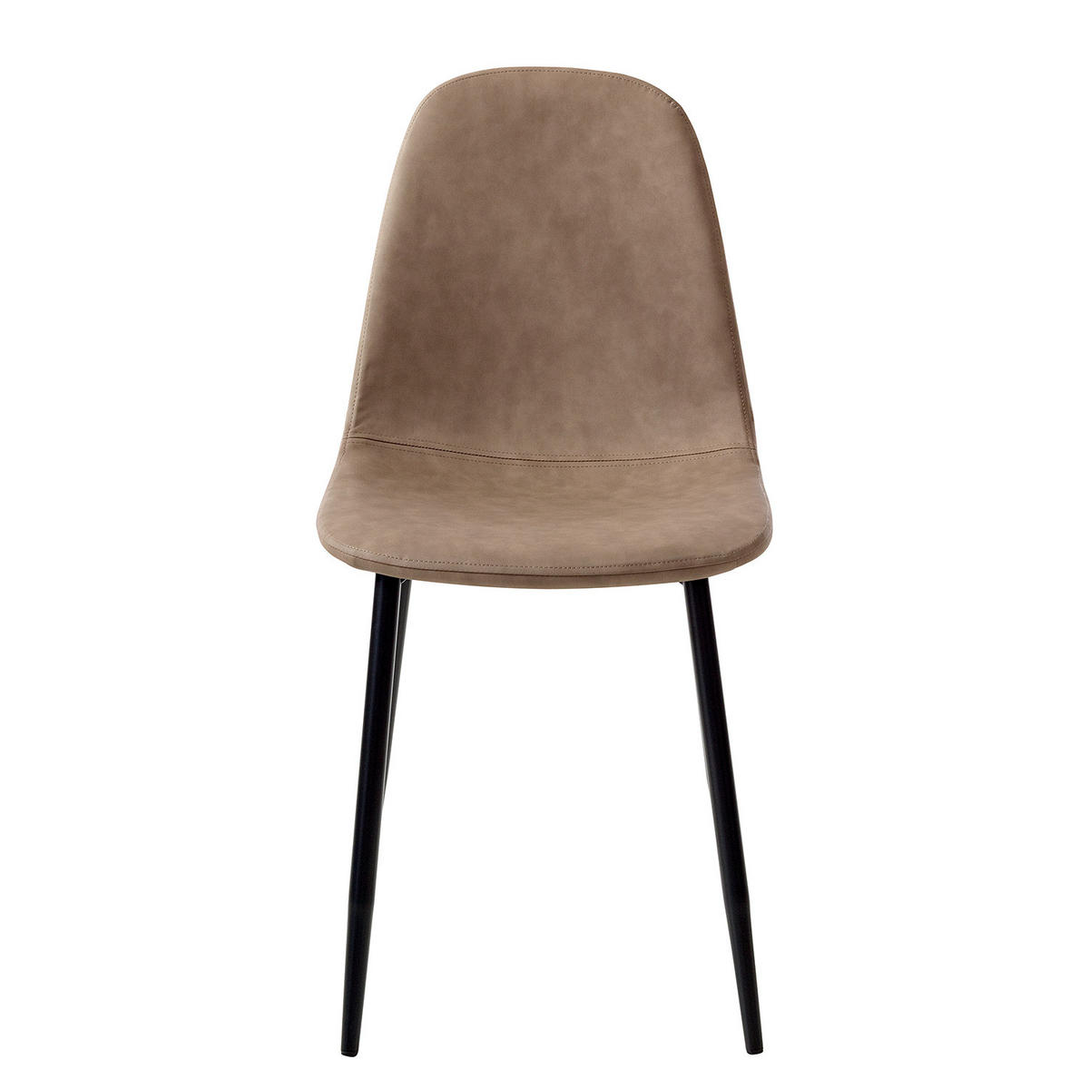 POLSTERSTUHL - Metall / Kunstleder - Braun, Kunststoff/Metall (44/87/53cm) - home24