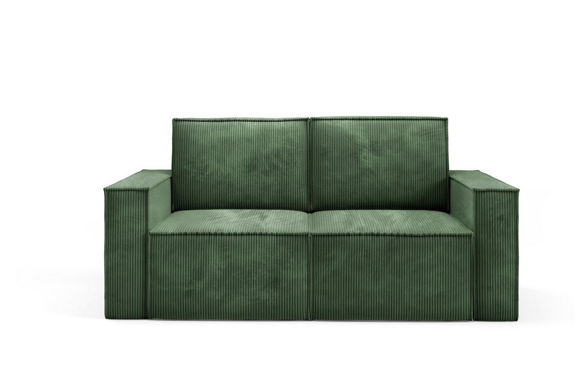 SOFA Orto Grün, Zweisitzer Polstersofa - Grün, Holzwerkstoff/Textil (178/93/82cm) - Bettso