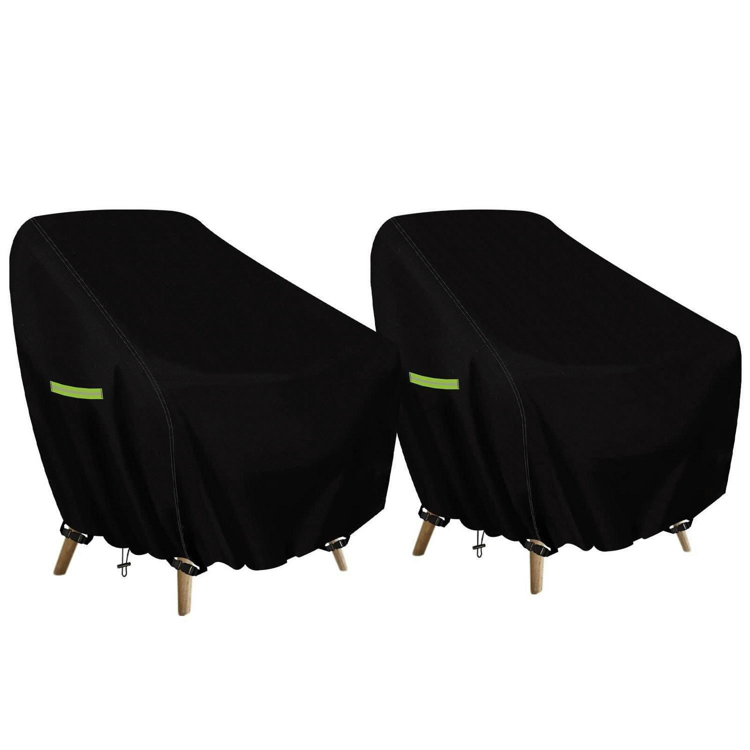 SCHUTZHÜLLE für Sessel 2-teiliges Set 89 x 97 x 74 cm 420D Wasserdicht - Schwarz, Kunststoff (8/5/10cm)