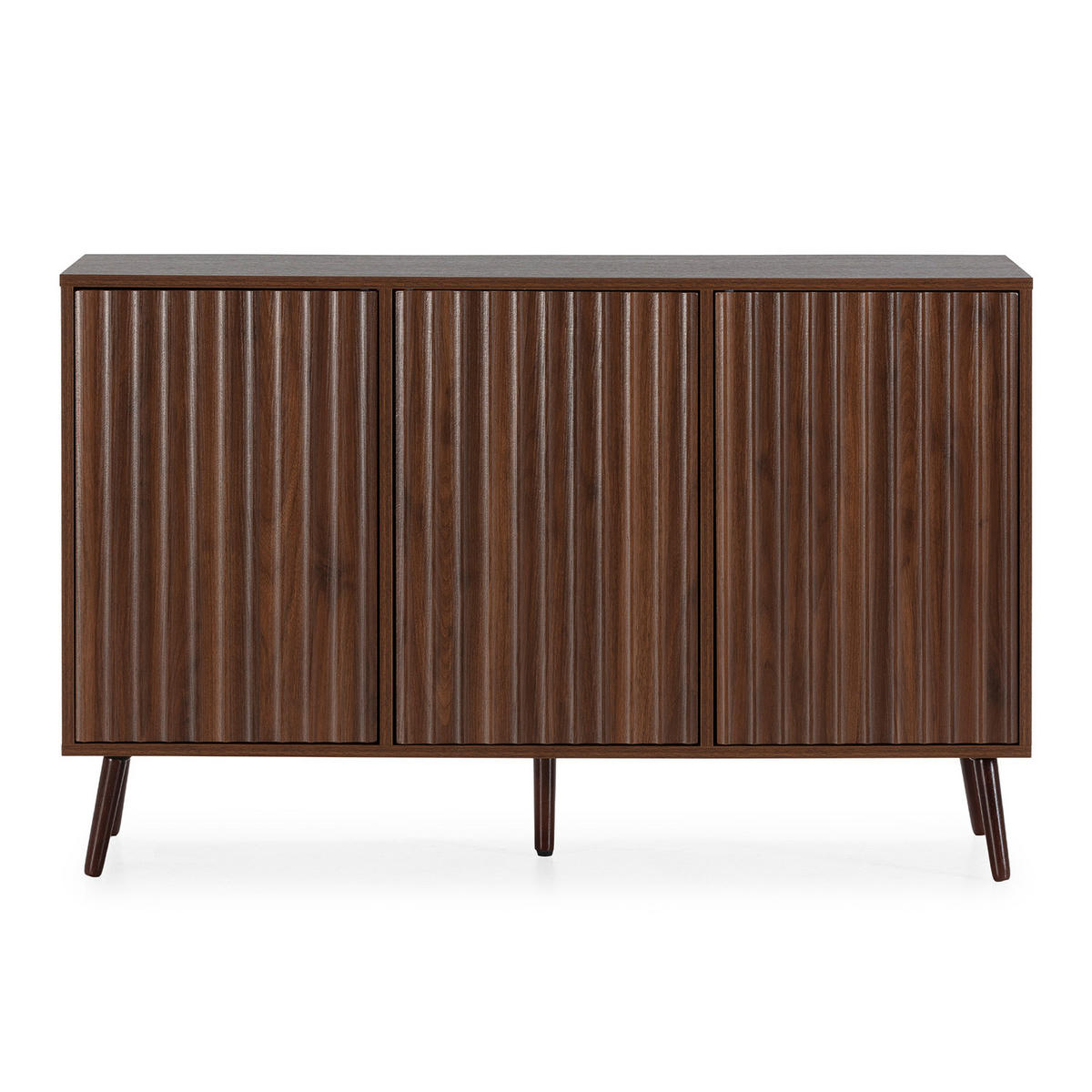 SIDEBOARD Lluvia 3 Türen Walnuss-Effekt - Walnussfarben, Holzwerkstoff (120/76/40cm)