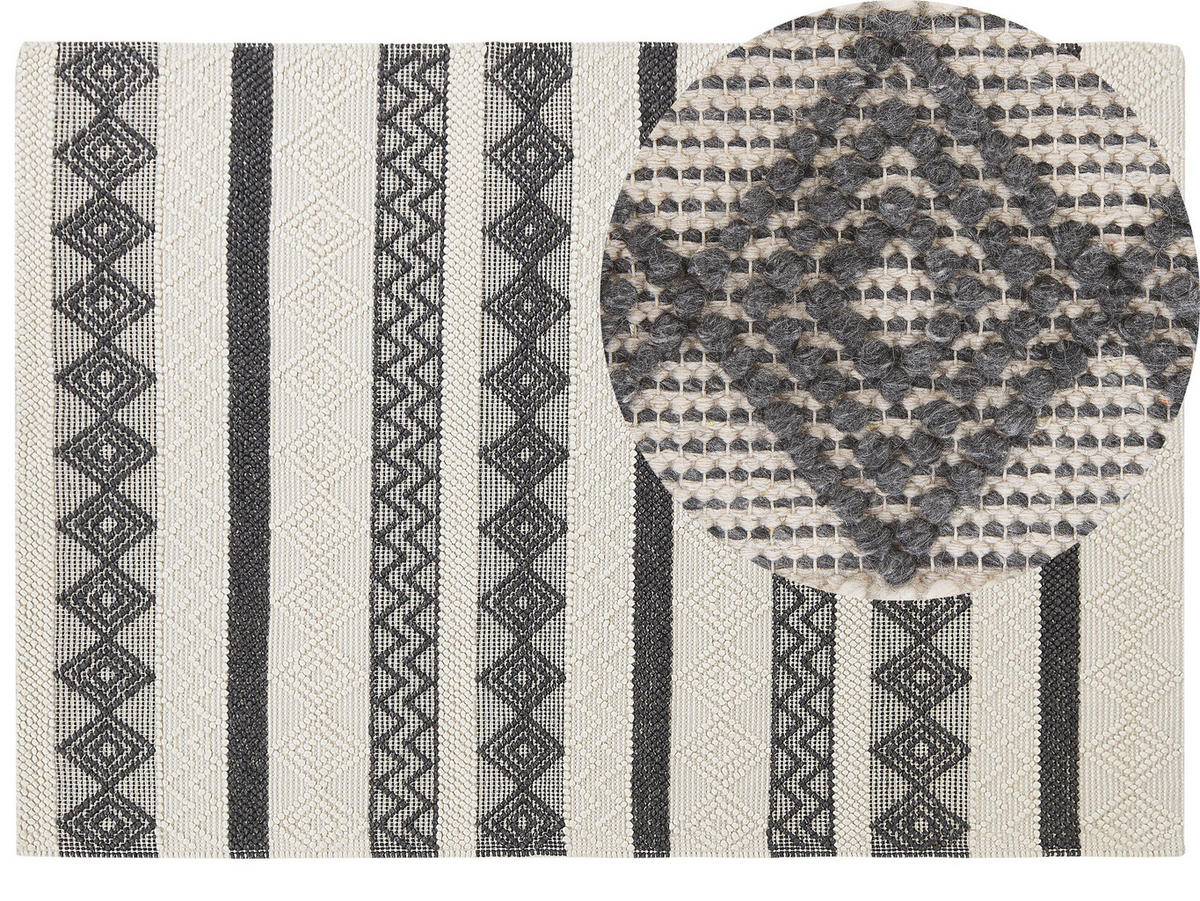 KURZFLOR-TEPPICH Davutlar 230/160 cm - Beige, Textil (160/230cm) - Beliani
