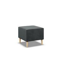 SITZPOUF 50 X 50 BLANK, Dunkelgrau - Dunkelgrau, Textil (51/40/51cm)