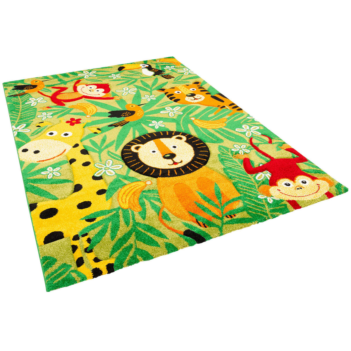 KINDER TEPPICH MAUI KIDS SAFARI - Grün, Textil (80/150cm) - Pergamon