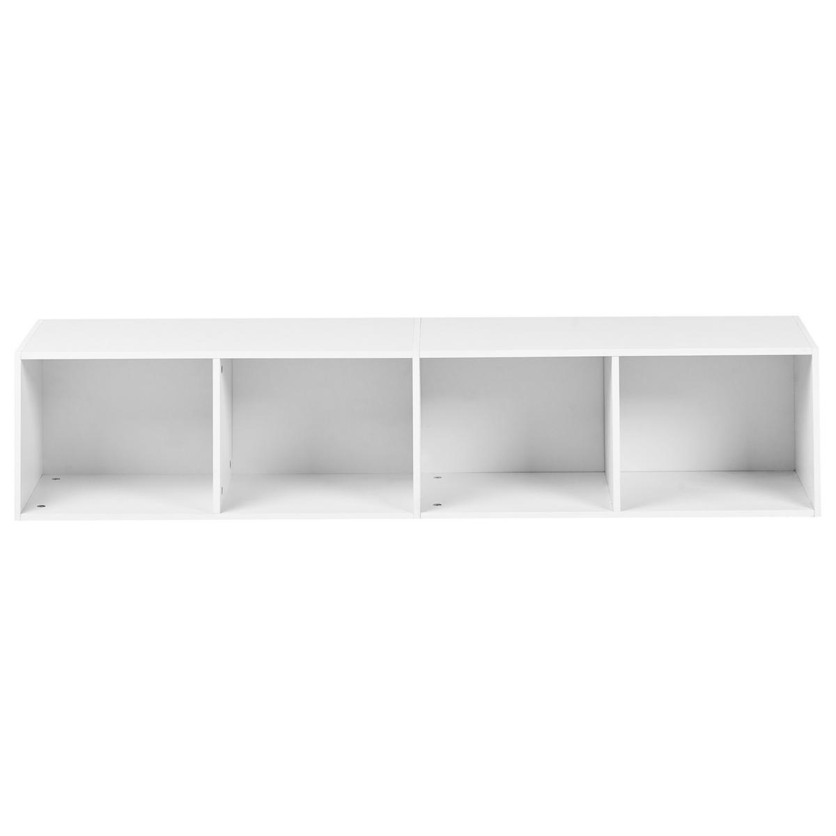 BÜCHERREGAL mit 4 Ebenen 143 cm Weiß Winnipeg - Weiß, Holzwerkstoff (30/143/30cm) - Beliani