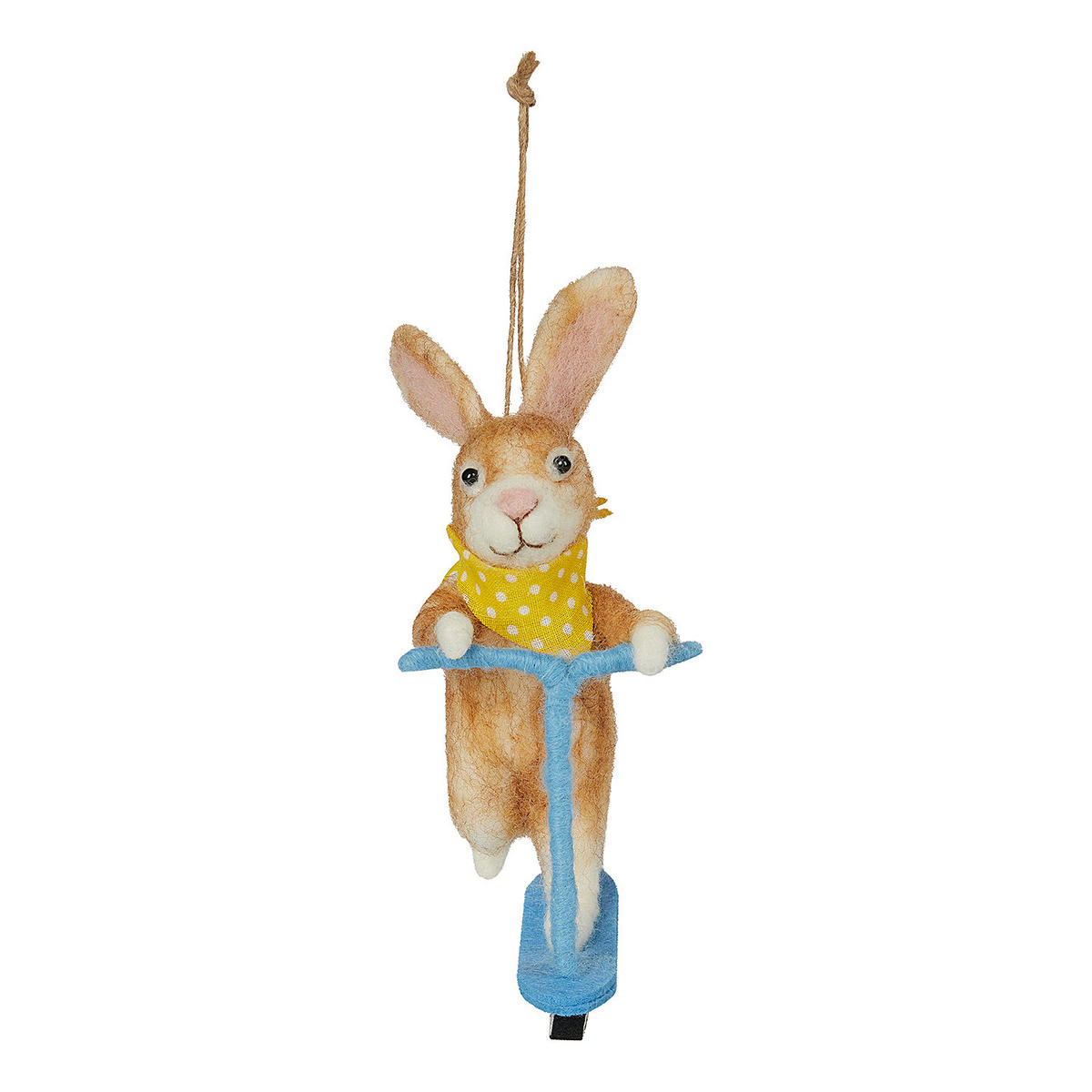 ANHÄNGER FUNKY FRIENDS Häschen Scooter - Braun, Textil (6/14/8cm) - Butlers